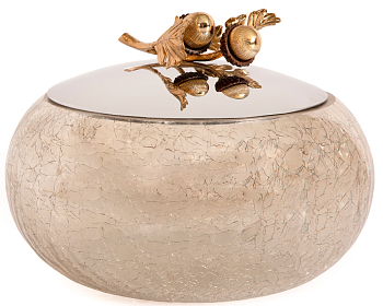 Чаша с крышкой Rhyton Oak 3230154 золотой 20×15 см 