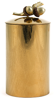 Банка для сыпучих продуктов Rhyton Oak 3210508 коричневый, золотой 10×20 см 