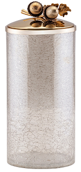 Банка для сыпучих продуктов Rhyton Oak 3230258 коричневый, золотой 10×23 см 
