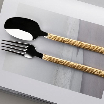 Набор столовых приборов Beloinox SKIN GOLD ON HANDLE золотой, серебряный 