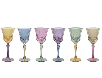 Набор бокалов CreArt ADA GOBLET CR-ADA-04 6 шт разноцветный 21 см 