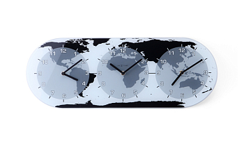 Часы настенные Nextime Mondial  8108  серебряный, черный  