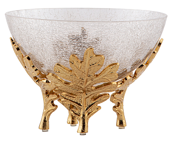 Чаша сервировочная Rhyton Oak 3230311 золотой 14×11 см 