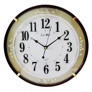 Часы настенные Lamer  GT009016 коричневый  D30см