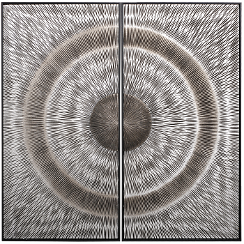 Панно Mart Gallery Превращение 22703 серебряный, черный 120×120 см 