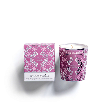 Ароматическая свеча Cote Noire Rose et Marius BG-80-VR VIN ROSE, 80 гр 5×7 см 