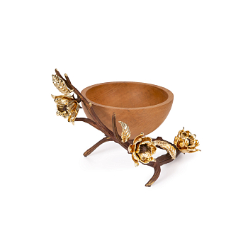 Чаша сервировочная Rhyton Anika 3200058 золотой 23×16 см 