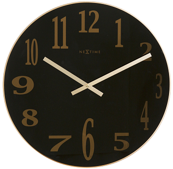 Часы настенные Nextime Smoky mirror glass 2472ZW черный  