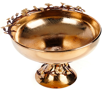 Чаша сервировочная Rhyton Ivy 3210490 золотой 23×32 см 