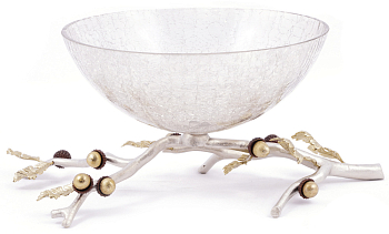 Чаша сервировочная Rhyton Oak 3230306 серебро 47×22 см 