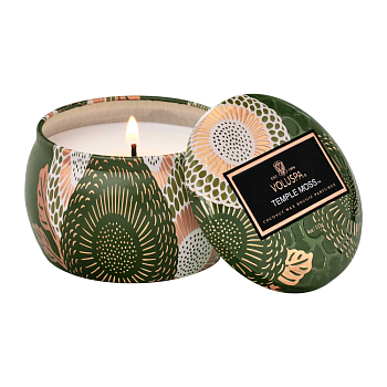 Ароматическая свеча Voluspa 72135 TEMPLE MOSS Царство мха в Киото, 1фитиль 113 гр зеленый 6 см 