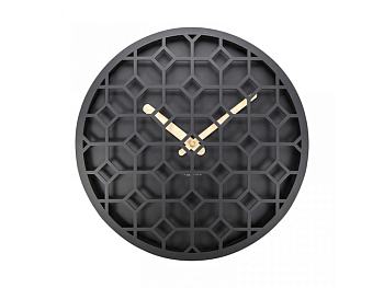 Часы настенные Nextime Discrete 3215ZW черный  