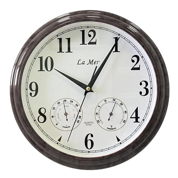 Часы настенные Lamer  GD115silver серебро  D30см