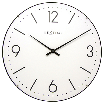 Часы настенные Nextime Basic Dome 3157WI черный  