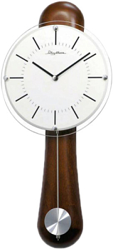 Часы настенные Rhythm   CMP525NR06 коричневый маятник не под стеклом 