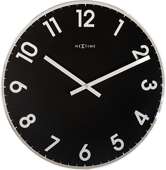 Часы настенные Nextime Reflect 8190ZW черный  