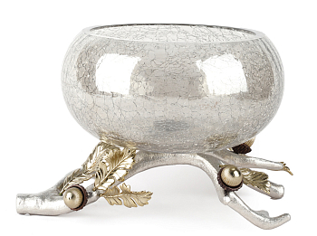Чаша сервировочная Rhyton Oak 3230308 серебро 26×17 см 