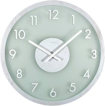 Часы настенные Nextime Frosted wood 3205WI белый  