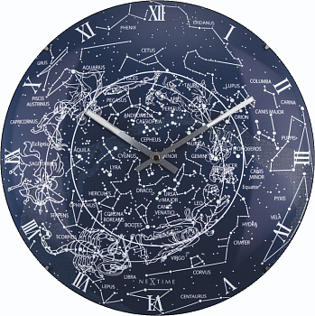 Часы настенные Nextime Milky  Way Dome 3165 синий  