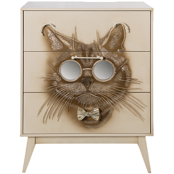 Комод Bogacho  11622   Кот Саймон с 3-мя ящиками Айвори  84×109