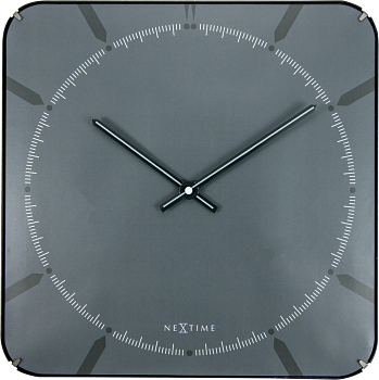Часы настенные Nextime Michael Square Dome 3173 серый  