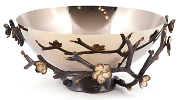 Чаша сервировочная Rhyton Marina 3210098 золотой, черный 35×15 см 