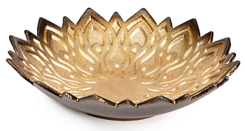 Чаша сервировочная Rhyton Maha 3222037 коричневый, золотой 28×7 см 