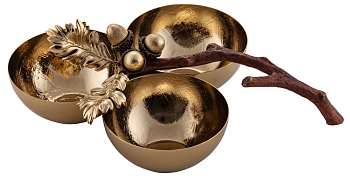 Менажница Rhyton Oak 3210203 коричневый, золотой 24×6 см 
