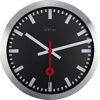 Часы настенные Nextime Station 3999STZW серебро  