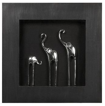Панно Mart Gallery Три слона 15067С черный 60×60 см 