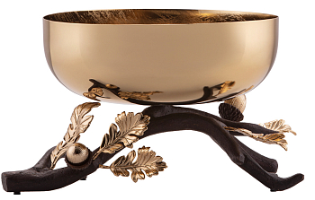 Чаша сервировочная Rhyton Oak 3210246 коричневый, золотой 26×14 см 