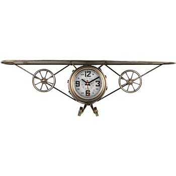 Часы настенные Lowell  21468G бронзовый самолет 