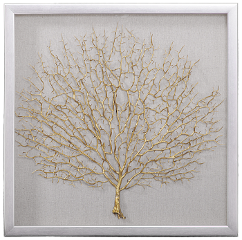 Панно Mart Gallery Кораллы 4 24299D золотой 50×50 см 