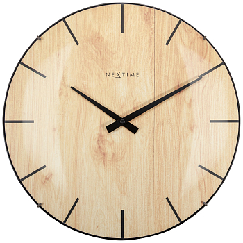 Часы настенные Nextime Edge Wood Dome 3249 черный  