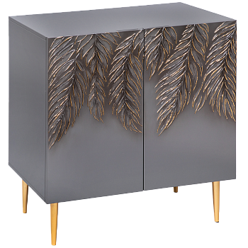 Комод Bogacho  11650 с 2-мя полками Тропик Стайл Голд серый 80×90
