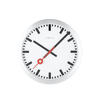 Часы настенные Nextime Station 3998ST белый  