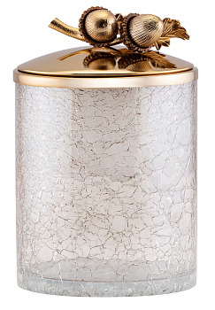 Банка для сыпучих продуктов Rhyton Oak 3230260 коричневый, золотой 10×13 см 