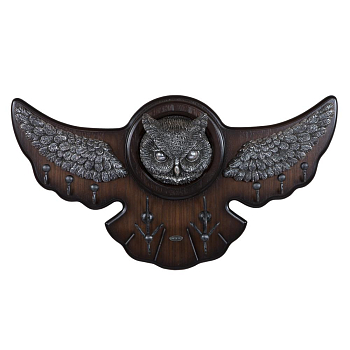 Вешалка настенная Bogacho  11507 Bubo Орех Оберджин ×43