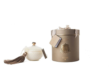 Ароматическая свеча Cote Noire Art Deco Candles GML30005 BLONDE VANILLA 300 гр, кисточка, спрей 5мл 