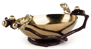 Чаша сервировочная Rhyton Oak 3210242 коричневый, золотой 35×11 см 