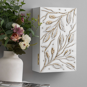 Ключница Bogacho Oliva Branch 71190  Мраморное золото Айс 22×35