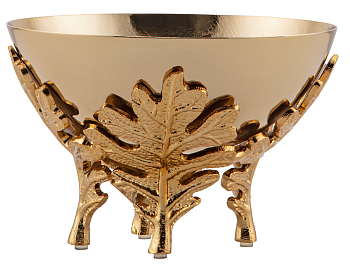 Чаша сервировочная Rhyton Oak 3210250 коричневый, золотой 14×10 см 