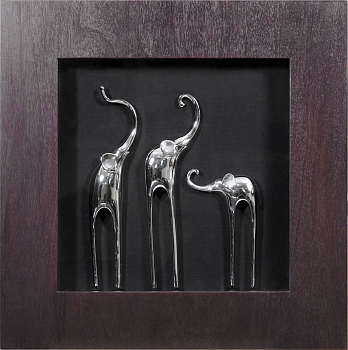 Панно Mart Gallery Три слона 2 15067A коричневый 60×60 см 