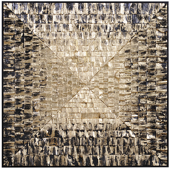 Панно Mart Gallery Пирамида 40051S9 золотой, черный 90×90 см 