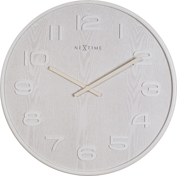 Часы настенные Nextime Wood Wood big 3095WI белый  