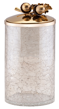 Банка для сыпучих продуктов Rhyton Oak 3230259 коричневый, золотой 10×16 см 